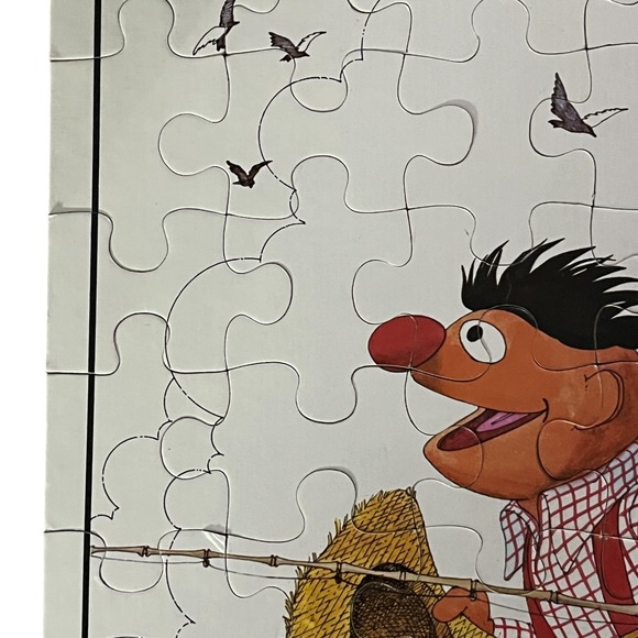 Vintage Sesame Street Bert and Ernie Summer Gone Fishing 60 Piece Puzzle 1980 - Picture 7 of 16
